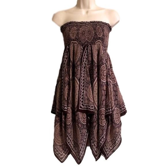 BCBGMaxAzria Dresses & Skirts - Mod Silk Strapless Asymmetrical Hem Dress or Skirt